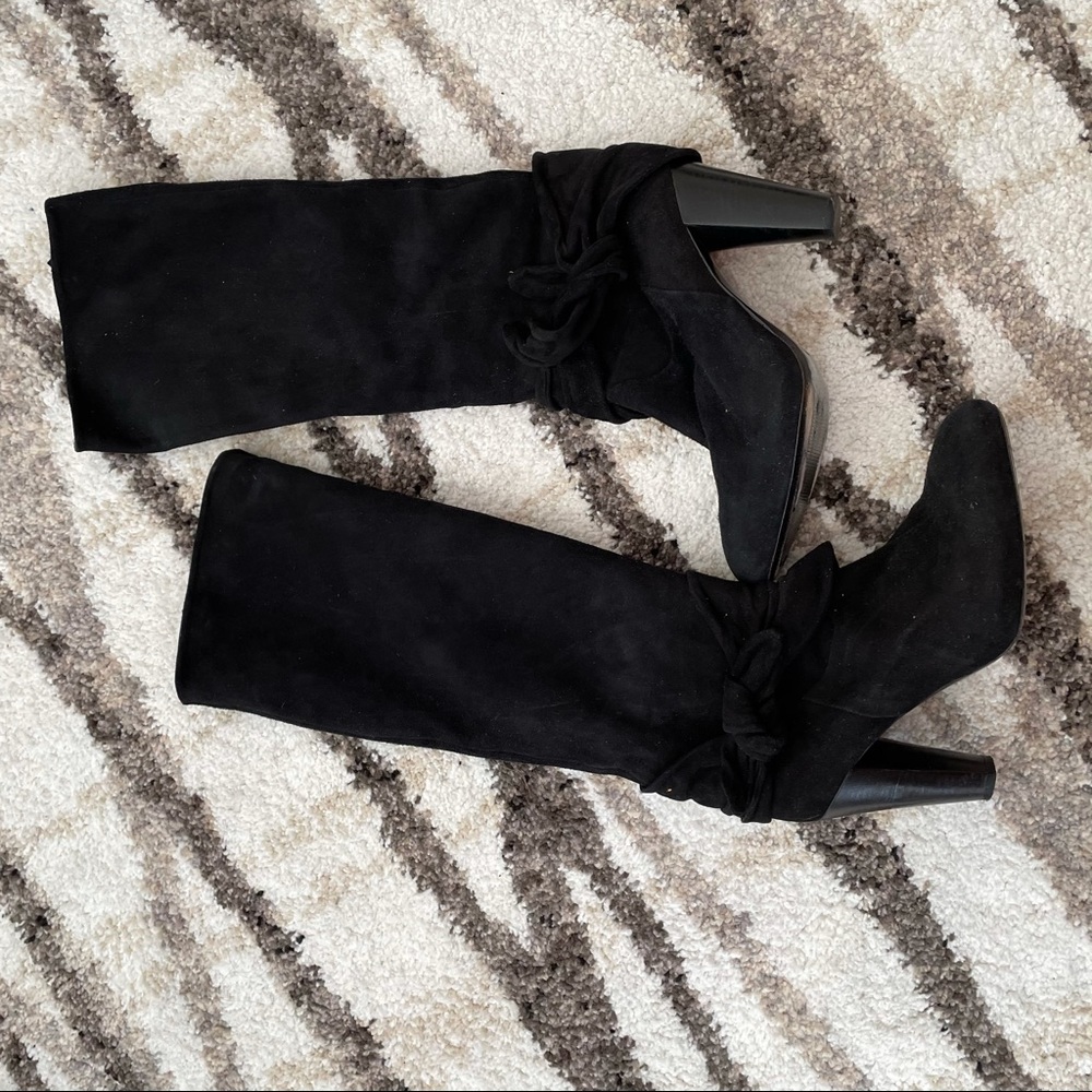 Francesco Morichetti Black Suede Boots
